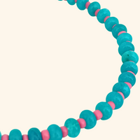 Pink Aquamarine Mini Gumball Necklace