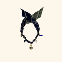 Amore Navy Blues Scarf Necklace