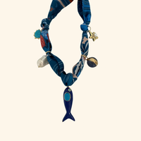 La Vie en Bleu Scarf Necklace