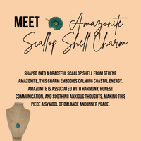 Amazonite Scallop Shell Charm