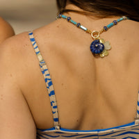 Costal Blue Beach Beads Necklace