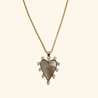 Pearl Heart Pendant Necklace