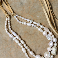 Baroque Double Strand Pearl Necklace Shop Jewelry at MCHARMS