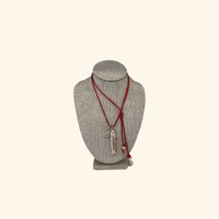 Fish & Diamond Square Rope Necklace