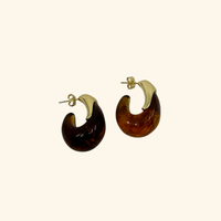 Amber Glow Hoop earrings
