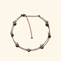 Gold Wire Pearl Choker