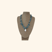 Aquamarine Fringe Necklace Necklace