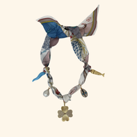 Clover Pearl Pepper Scarf Necklace