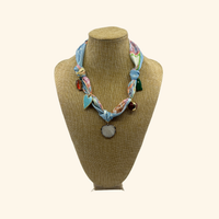 Tropical Shell Faith Scarf Necklace