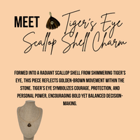 Tiger’s Eye Scallop Shell Charm