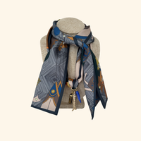 Blue Pepper Tide Scarf Necklace