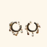 Oceanic Pearl Hoop Earrings Shop Summer accessories at MCHARMS