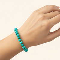 Aqua & Green Beaded Bracelet