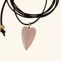 Sweetheart Rose Quartz Lariat Necklace