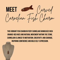 Carved Carnelian Fish Charm
