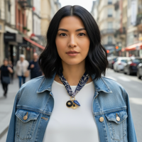 Boho Sea Bandit Scarf Necklace