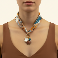 Pearl Love Coquillage Scarf Necklace