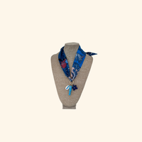 Aquamarine Scarf Necklace