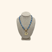 Costal Blue Beach Beads Necklace