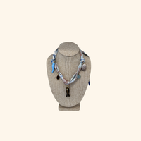Amore Blues Scarf Necklace