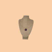 Amethyst Scallop Shell Charm