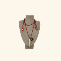 Fish & Tiger’s Eye Scallop Shell Rope Necklace