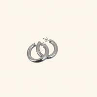 The Silver Halo Hoop Earrings