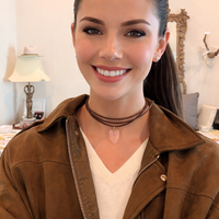 Sweetheart Rose Quartz Lariat Necklace