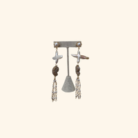 Pearl Cross Dangle Earrings