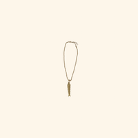 Fish Charm Gold Beaded Necklace