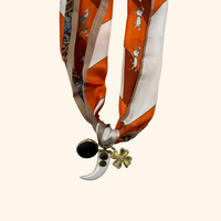 Lucky Equestrian Horn Scarf Necklace