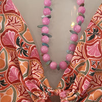 Miami Pink gumball necklace