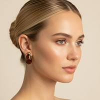 Amber Glow Hoop earrings