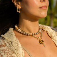 Driftstone Beige Beach Beads Necklace