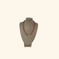 Pink & Yellow Beaded Necklace