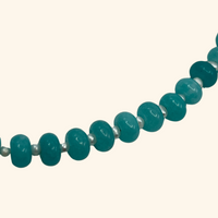 Caribbean Blue Stone and Pearl Necklace