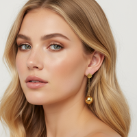 Gold Ball Chain Earrings