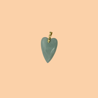 Amazonite Heart Charm