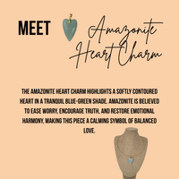 Amazonite Heart Charm