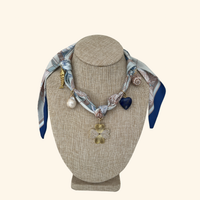 Lucky Blue Love Scarf Necklace