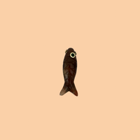Espresso Stone Fish Charm
