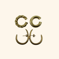 Golden Ear Stack Earrings