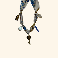 White Sea Spirit Scarf Necklaceh