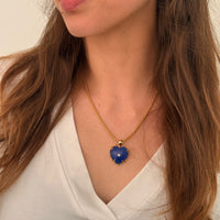 Gemstone Heart Chain Necklace