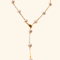 Pearl Nugget Lariat Necklace