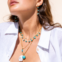 The Turquoise Horn Necklace