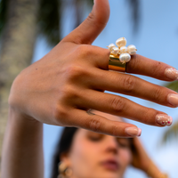 Pearl Cluster Ring Shop Jewelry at MCHARMS