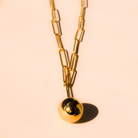 Mcharms Single Golden Orb Necklace Shop Necklaces at MCHARMS