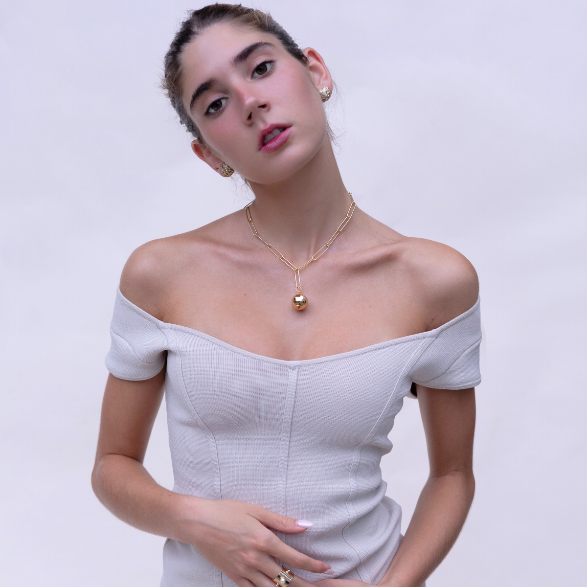 Single Golden Orb Necklace- Jewelry Store