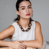 Wooden Chain Link Necklace Shop Trendy Jewelry at MCHARMS